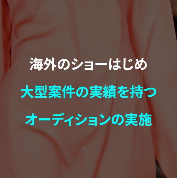 実績あるカメラマンやヘアメイクなどの幅広いキャスティング